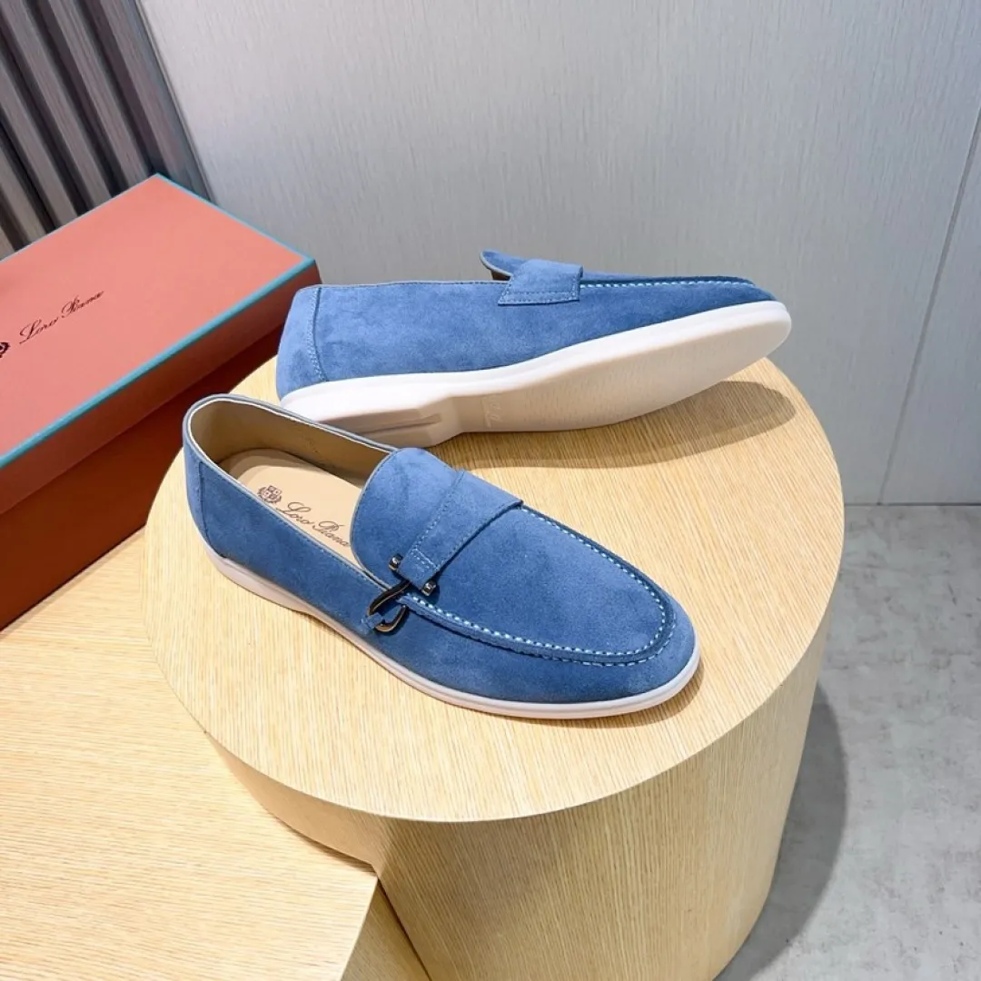 Men's Men's Shoes💰Men's Shoes💰440💰[loro piana] Couple's Style - The new moccasins are made of water-repellent treated suede uppers with rubber soles, a classic. The complex craftsmanship and meticulous structure make the shoes light and soft, allowing you to walk comfortably and freely. Perfect for wearing at the beach or out in the water during the summer. Women’s size: 35-40 Men’s size: 38-45